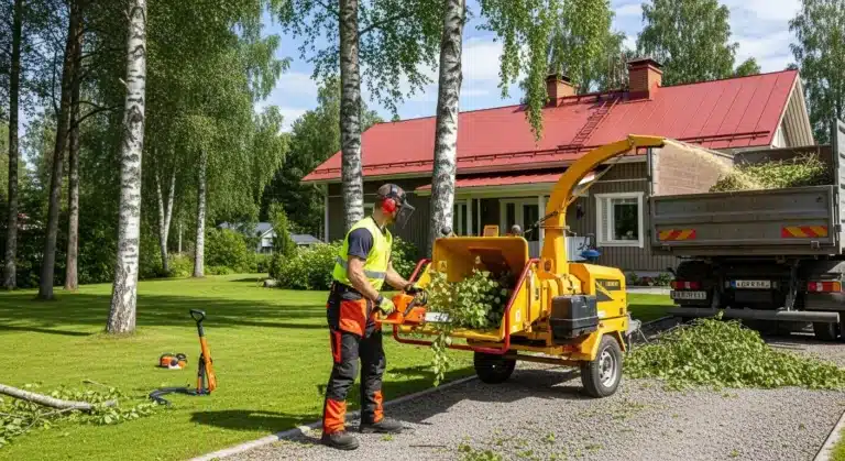 Puunkaato ja oksien poiskuljetus