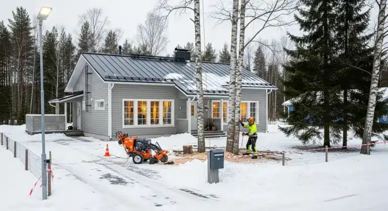 Puiden kaataminen talvella?